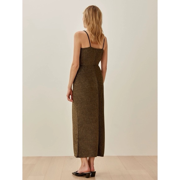 Reformation Gold/Black Dress - Picture 4 of 5
